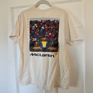 McLaren Formula 1 Graphic Tee - Ivory with Orange & Blue Accent